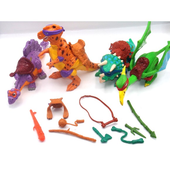 Playmates Toys Other - Vintage TMNT Cave Turtles Dino Teenage Mutant Ninja Turtles Lot READ